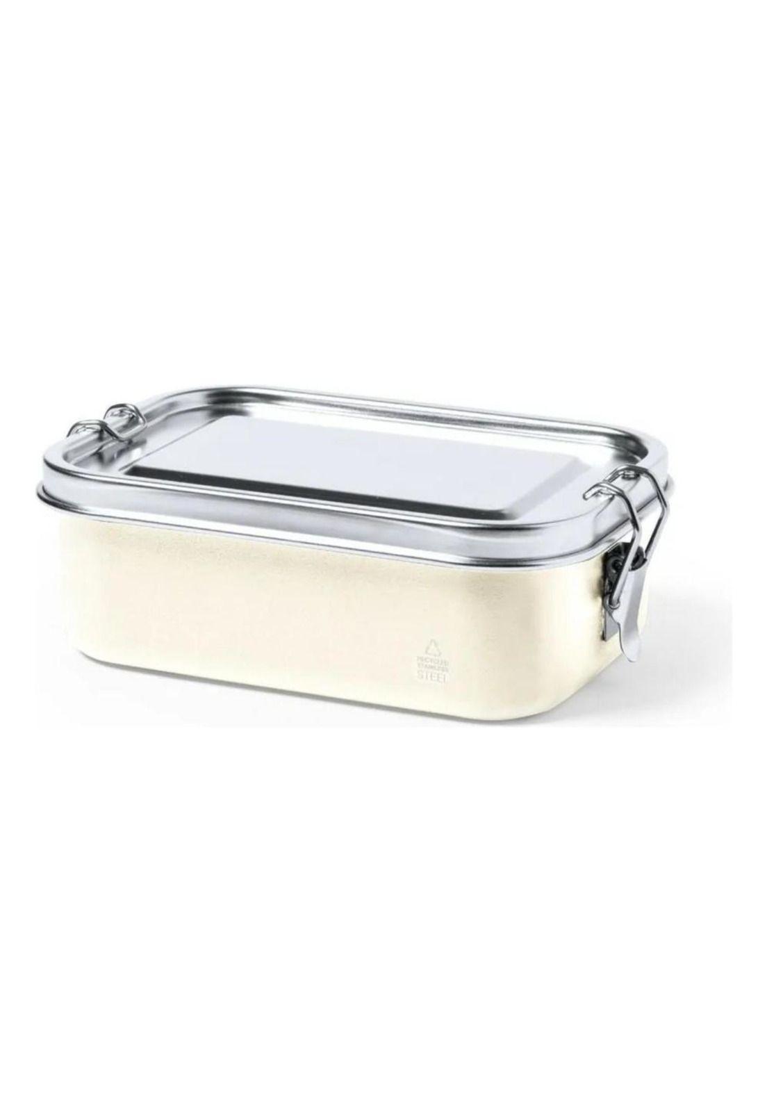Contenedor Tupper Hermético Acero Inox. Beige Shonka 750 ML-0