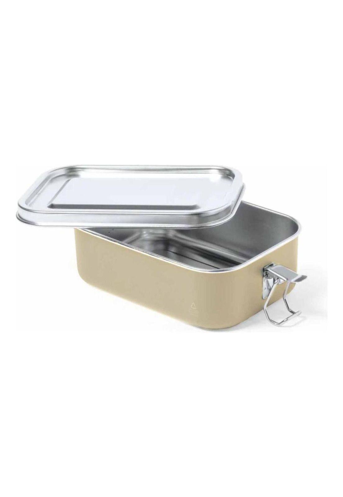 Contenedor Tupper Hermético Acero Inox. Beige Shonka 750 ML-1