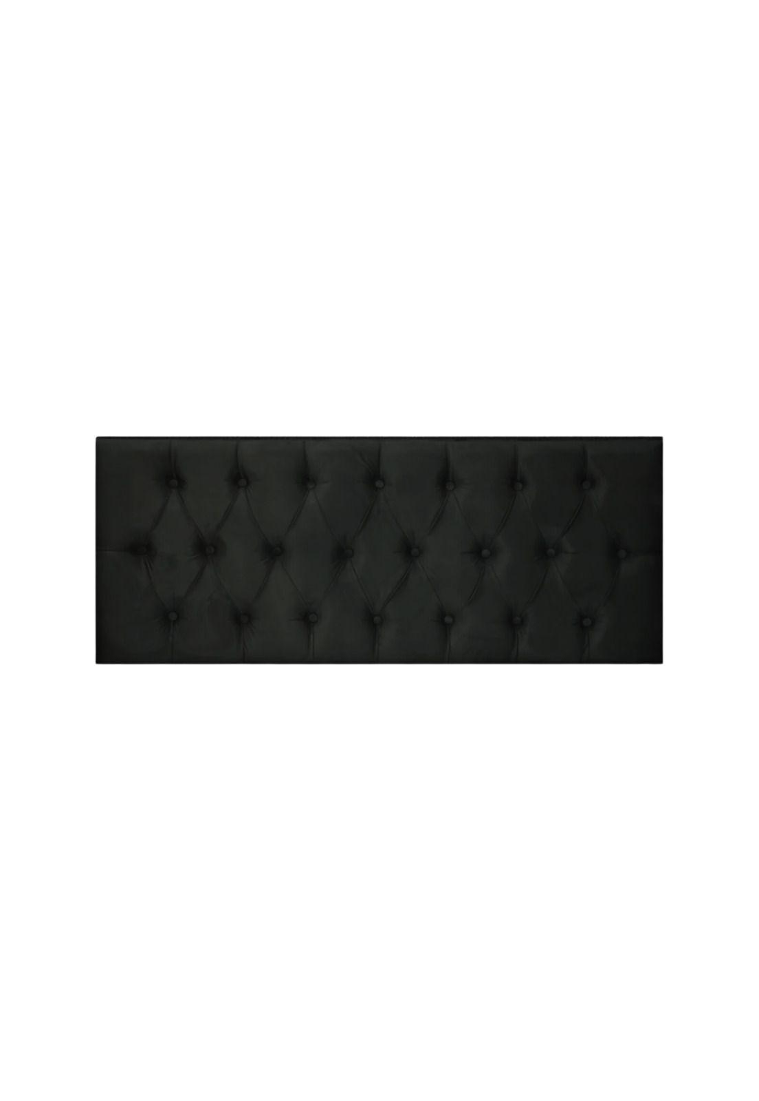 Respaldo Elegante 1 Plaza Capitone 105x60 CM Gris Felpa Botones-0