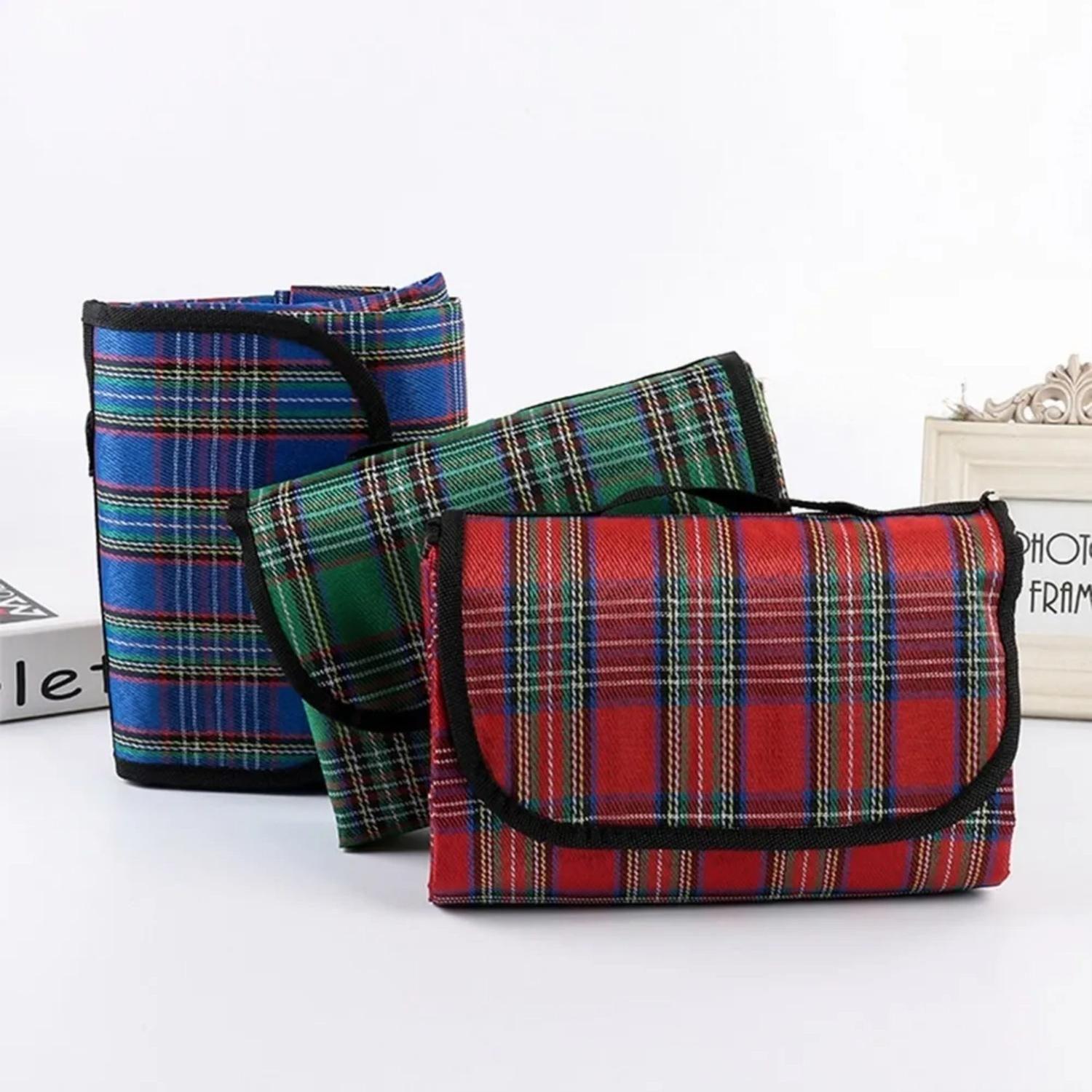 Manta Picnic Camping Portatil 130x150 CM Rojo-3