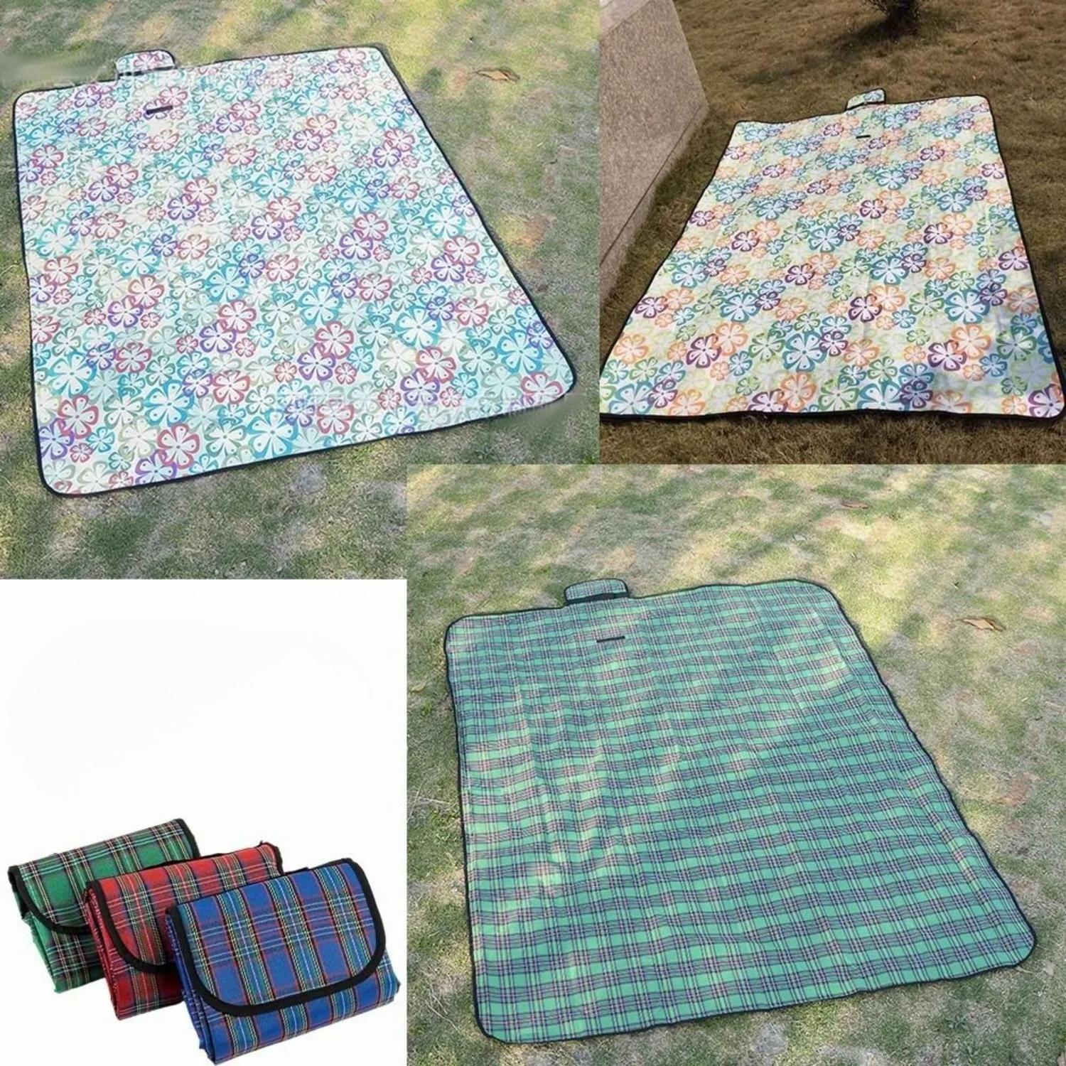 Manta Picnic Camping Portatil 130x150 CM Rojo-4