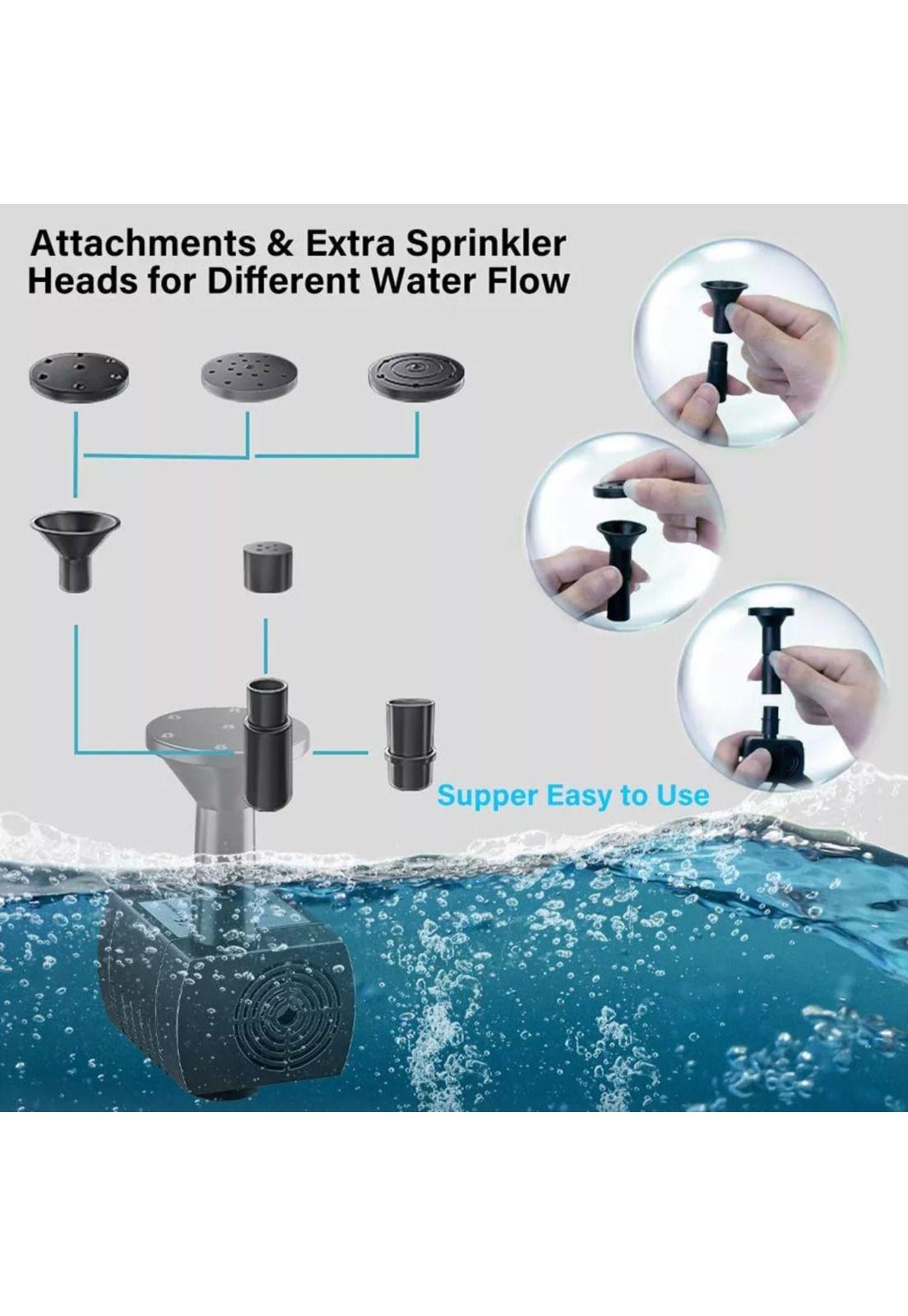 Bomba Agua Fuente Piscina Panel Energía Solar Sumergible 1.4W-3