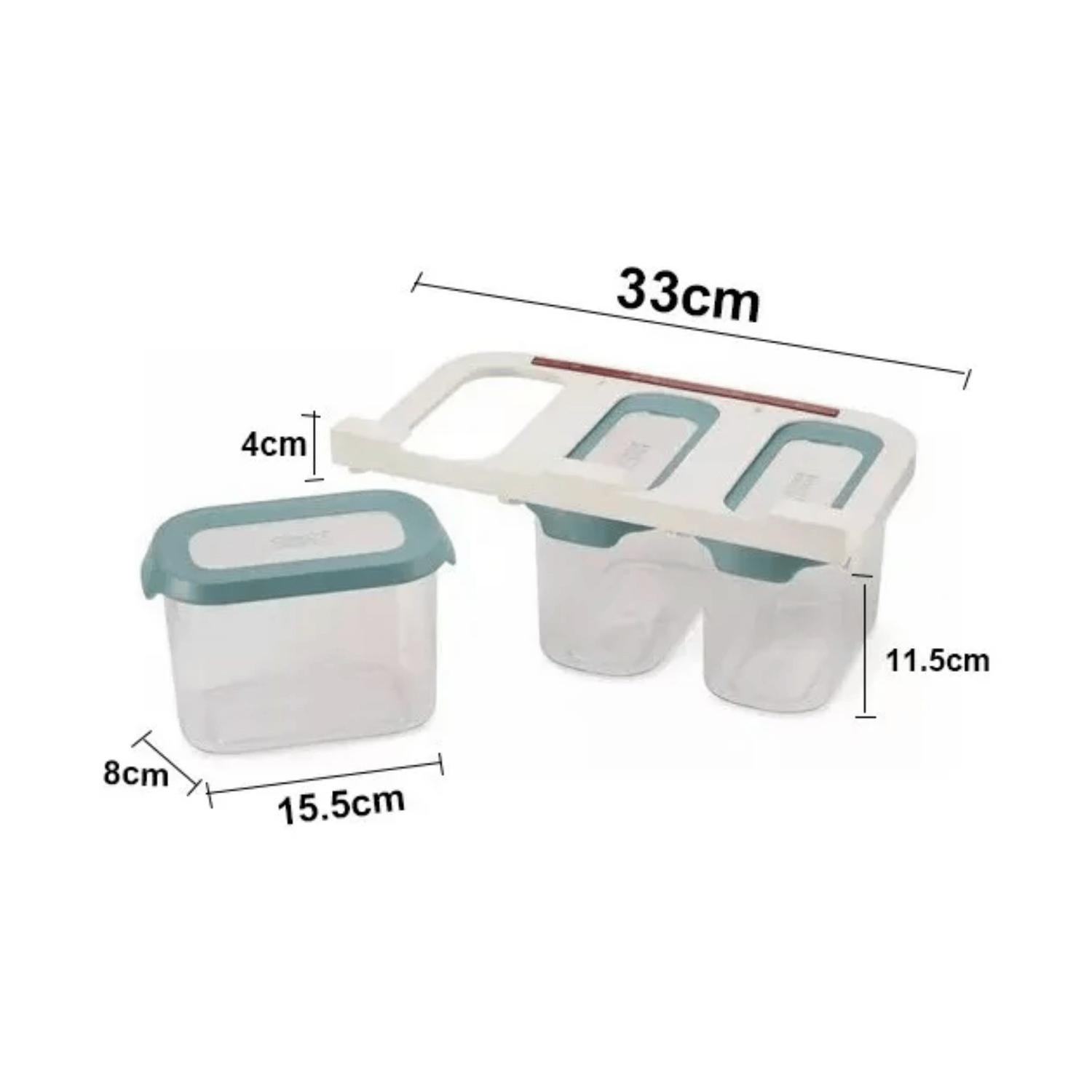 Pack 3 Contenedores Organizador Refrigerador Plástico-2