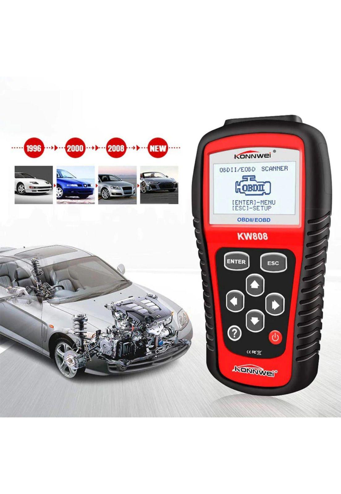 Escáner Digital Diagnóstico Paramétrico Auto Rojo-6