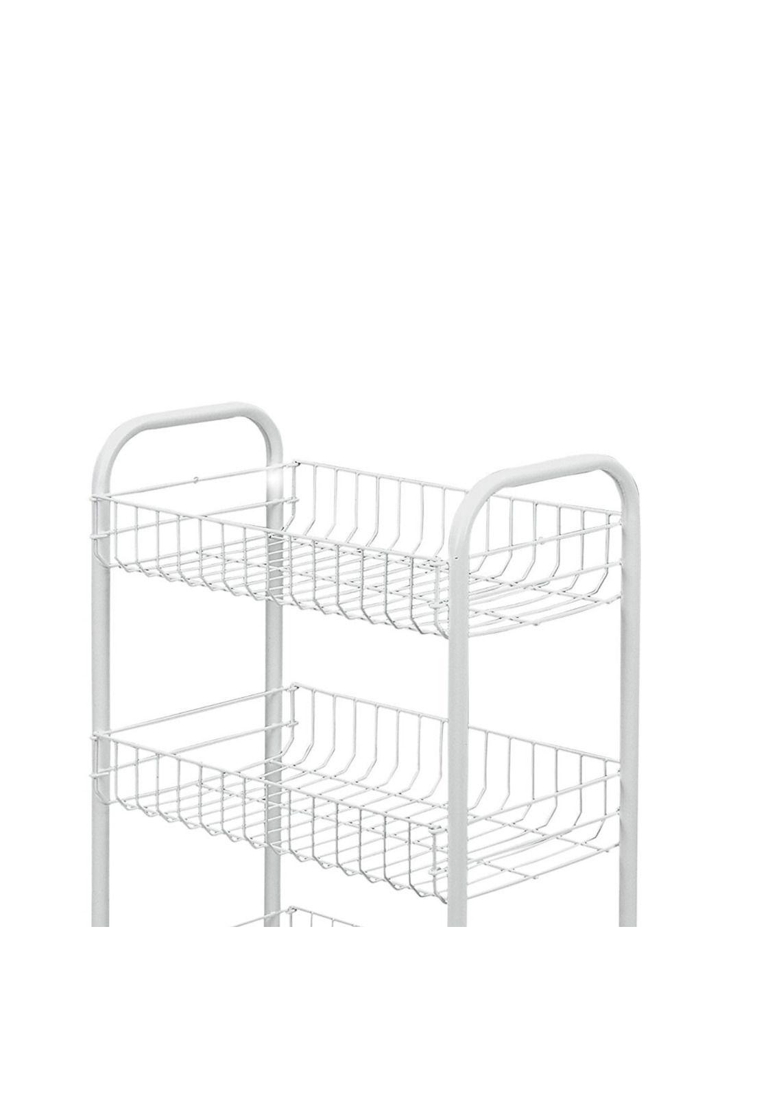 Organizador Cocina Metal Blanco Ruedas 61 x 27 CM-2