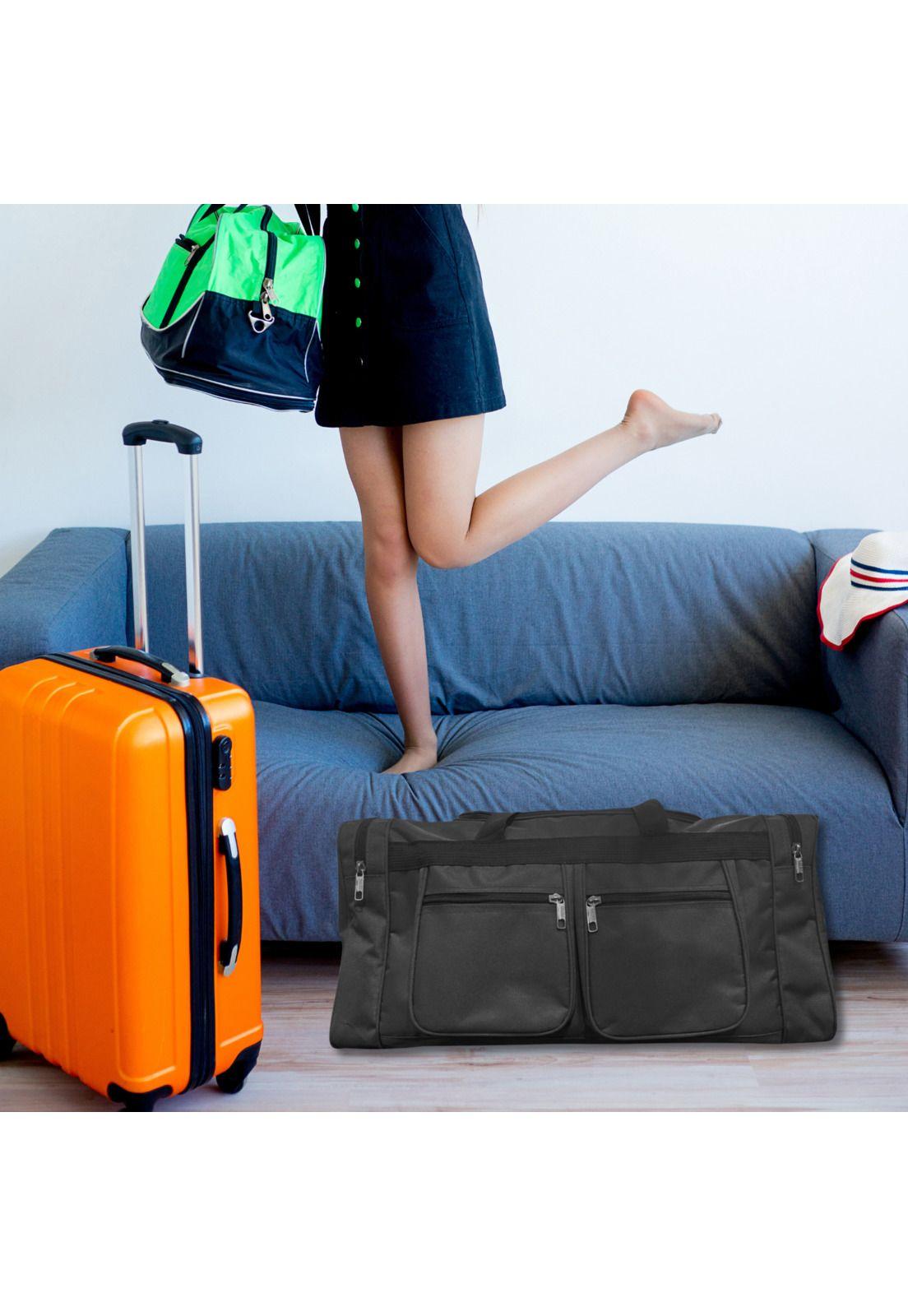 Bolso Mano Viaje Gimnasio Deportes 90 LT Negro-4