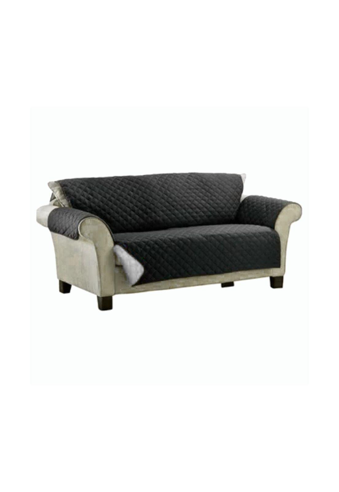 Funda Cobertor Protector Sofá Sillón 3 Cuerpos Negro-3