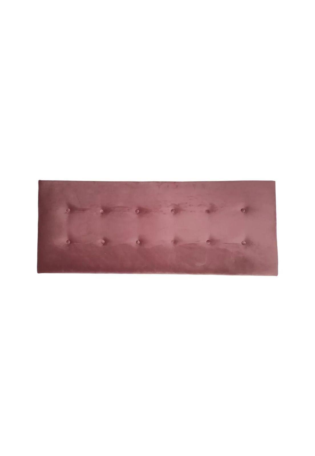 Respaldo Elegante 1 Plaza Capitone 105x60 CM Palo Rosa Felpa Botones-0