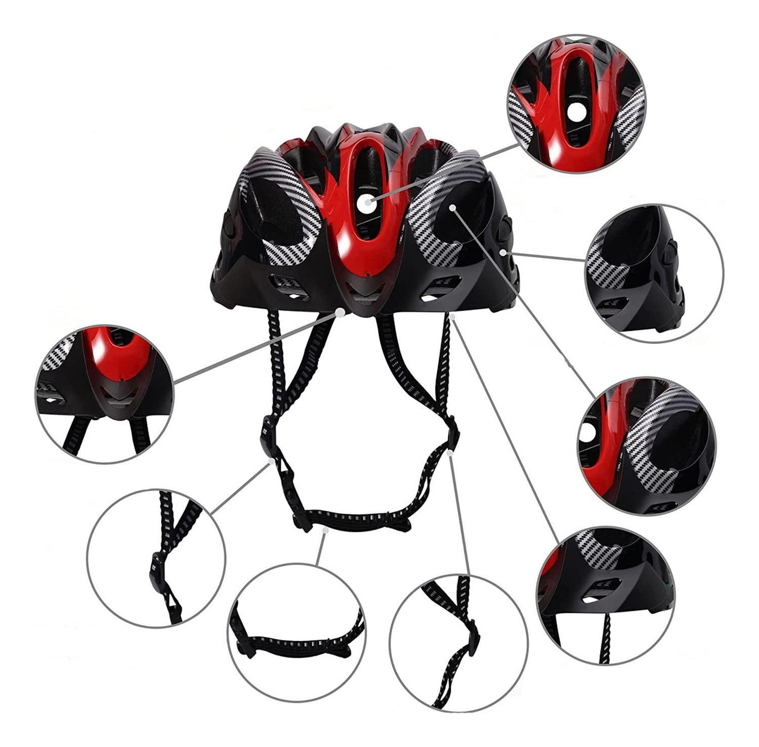 Casco Bicicleta Profesional Full Seguridad Rojo-4