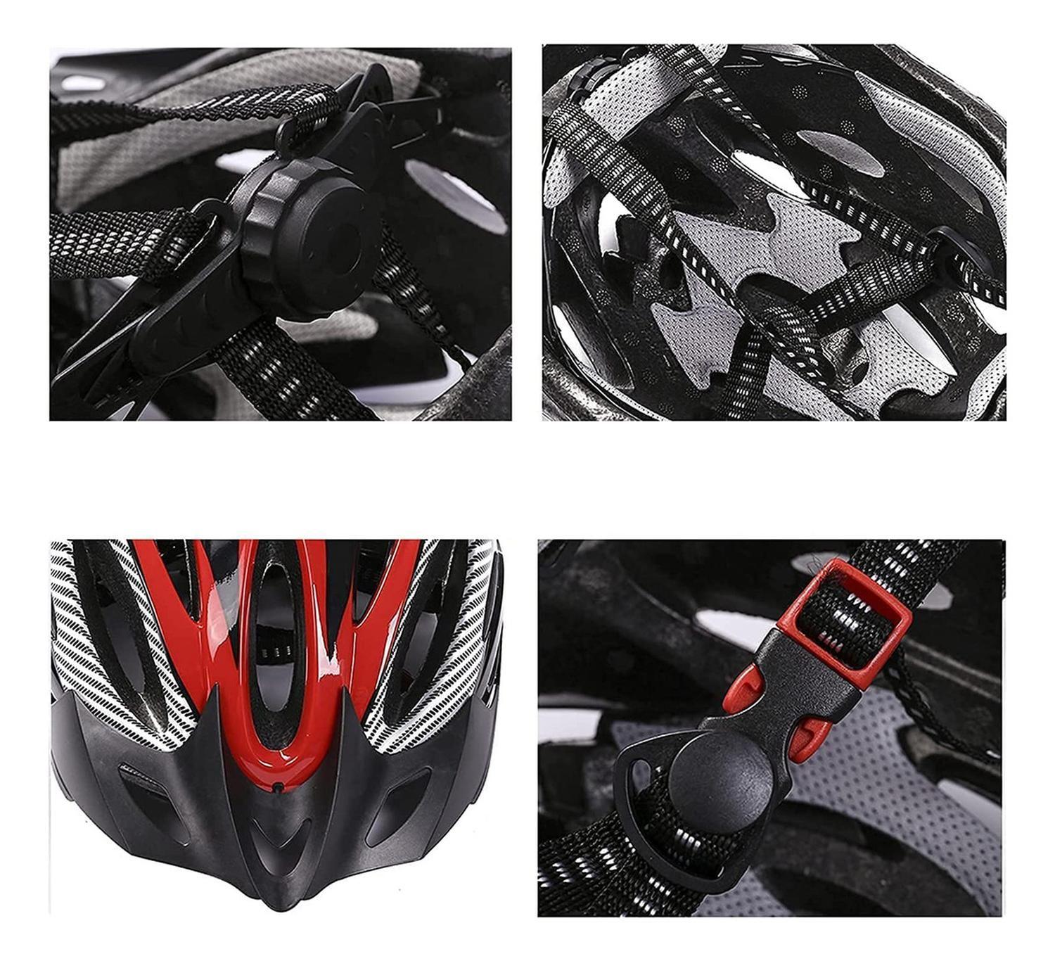 Casco Bicicleta Profesional Full Seguridad Rojo-5