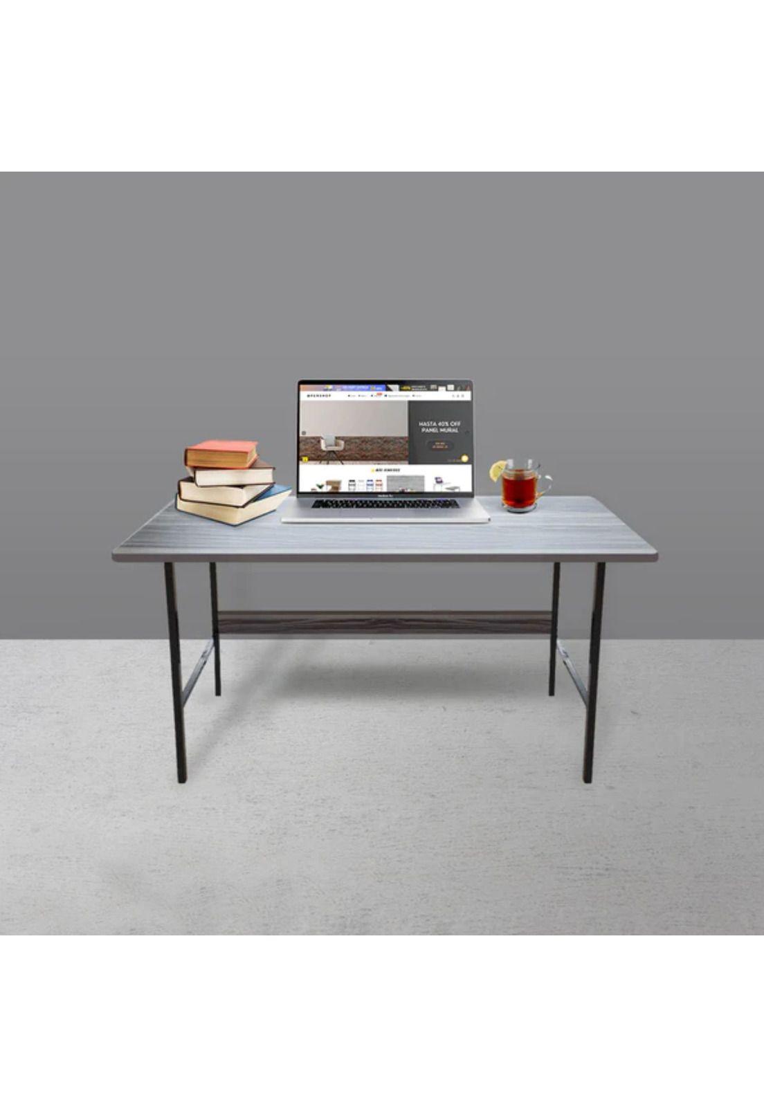 Escritorio Mueble Básico Madera Gris 100x72 CM-3