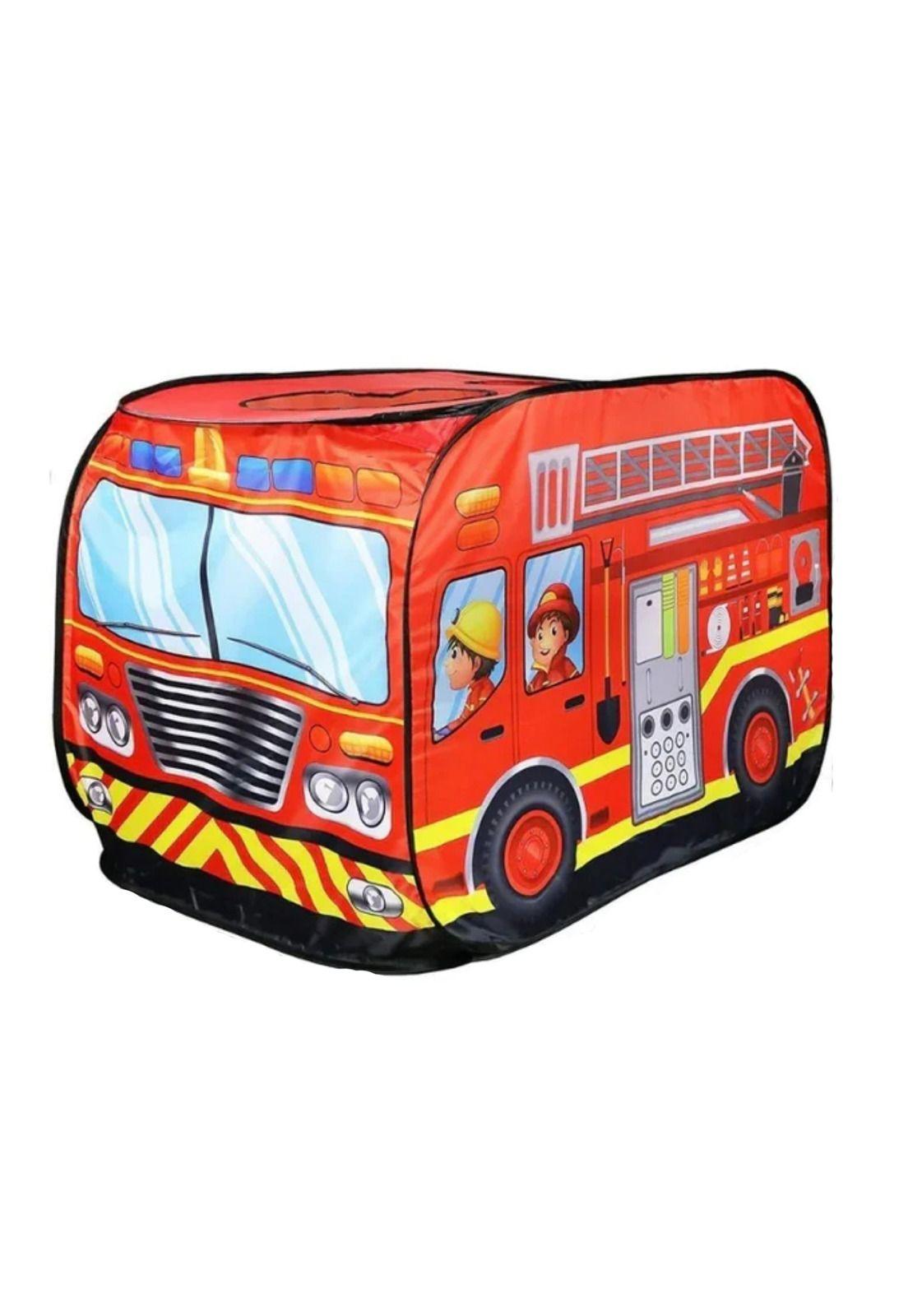 Carpa Armable Centro Juegos Camión Bomberos Infantil 112x72x72 CM-2