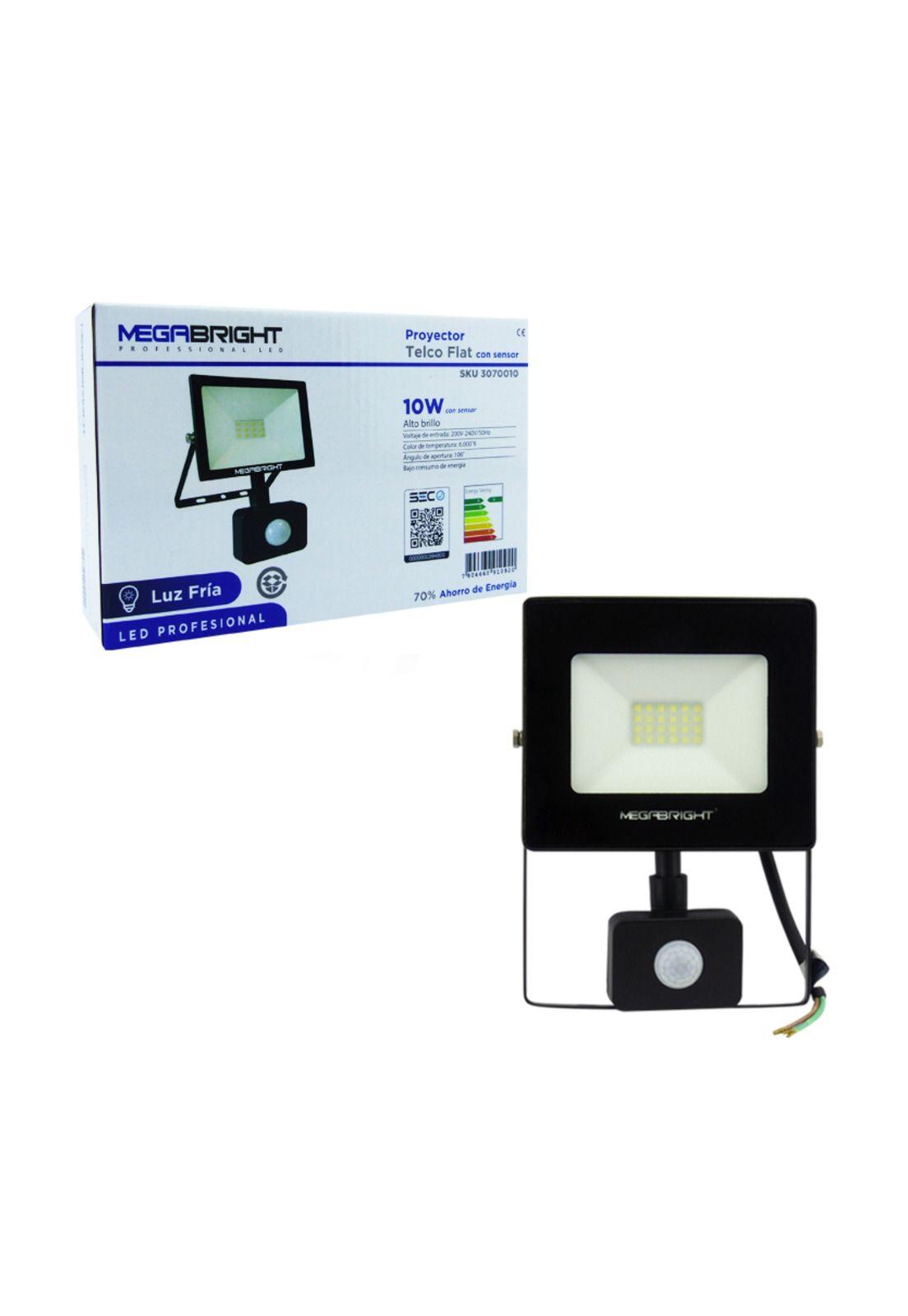 Foco LED Halógeno 10 Watt Sensor Movimiento Luz Fría Certificado-2