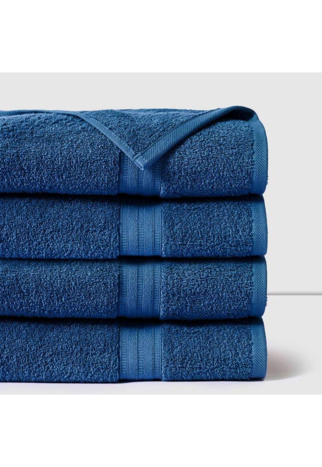 Toallas Baño 100% Algodon 450 GR Azul Cannon 70x140CM-2
