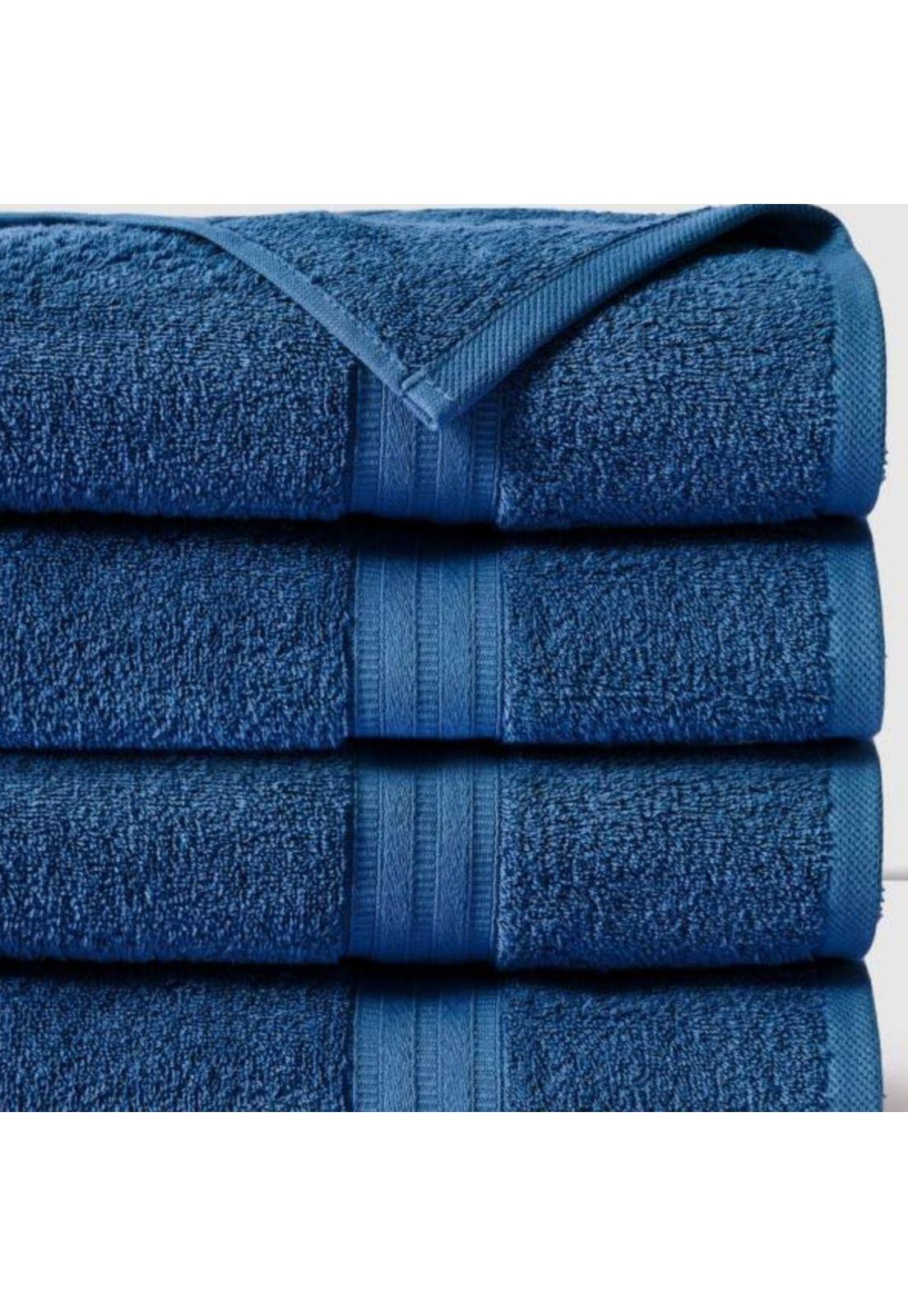 Toallas Baño 100% Algodon 450 GR Azul Cannon 70x140CM-3