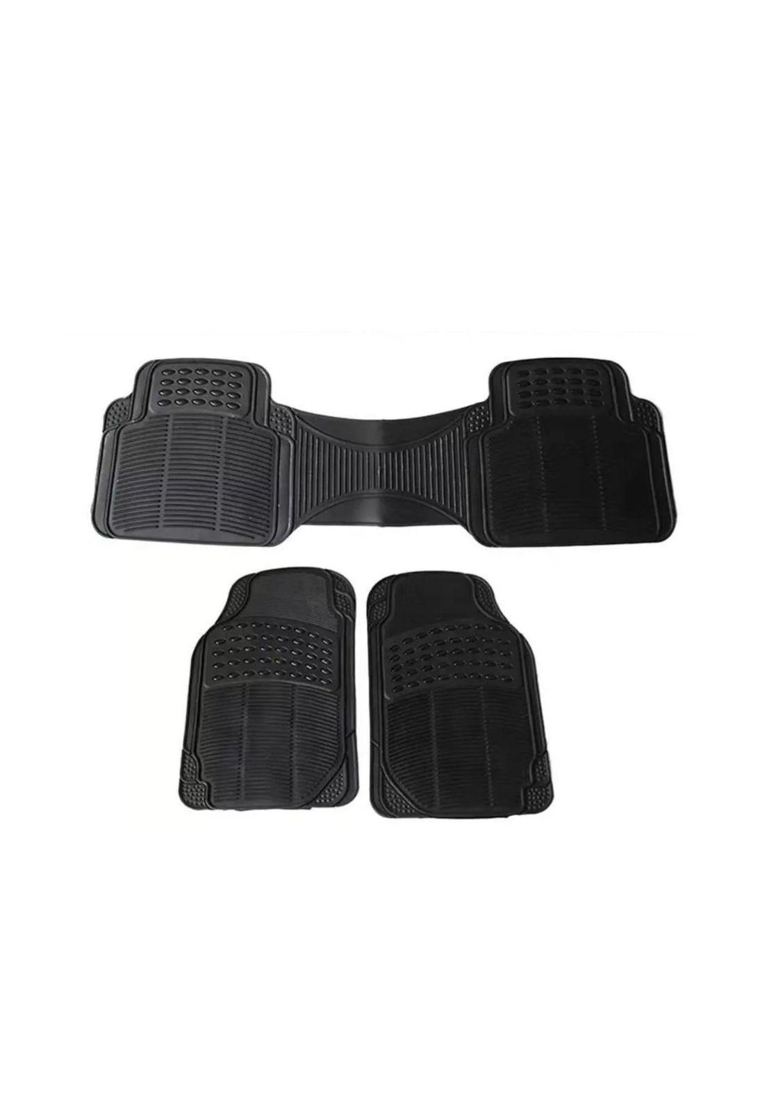 Set 3 Pisos Goma Auto Vehículos Universal Negro-2