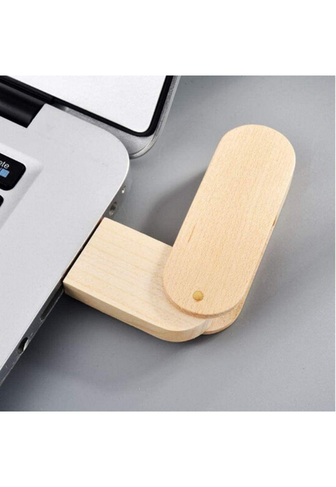 Pendrive Plegable Madera Llavero 16 GB-4