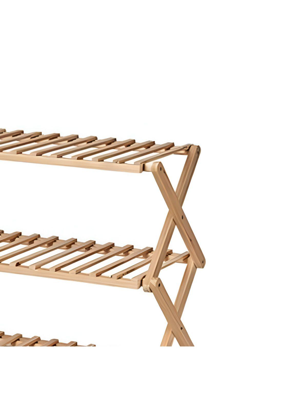 Zapatero Organizador Madera 3 Niveles 49x46x26 CM Café-2