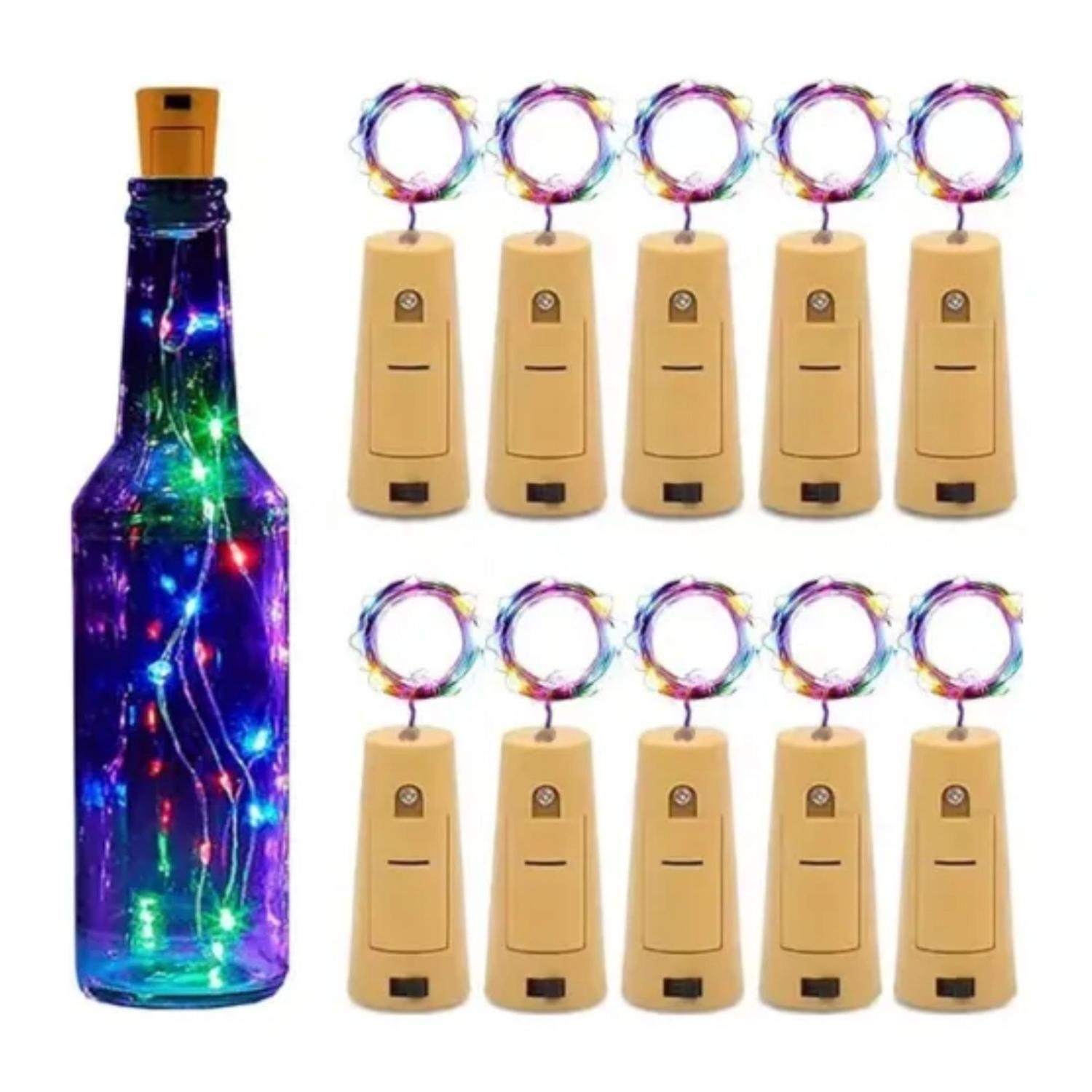 Pack 10 Luces LED Corcho Hada Pilas 2 MTS-3