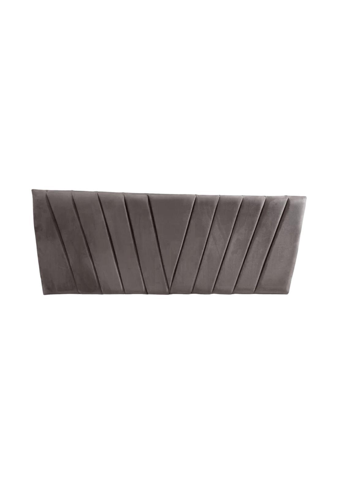 Respaldo Elegante King Capitone En V 180x60 CM Gris Claro Felpa-0