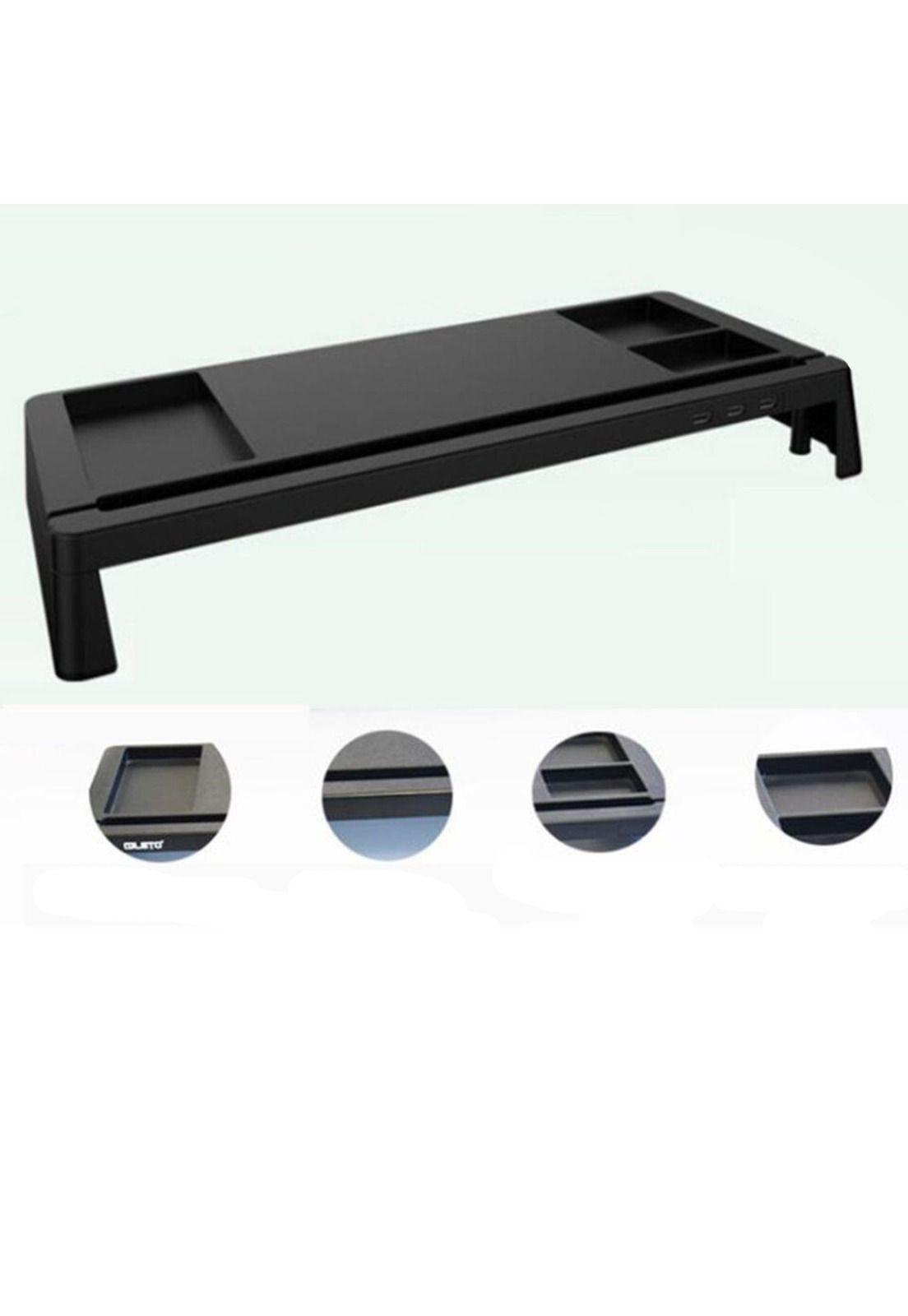 Mesa Organizador Escritorio Base Monitor Negro-3