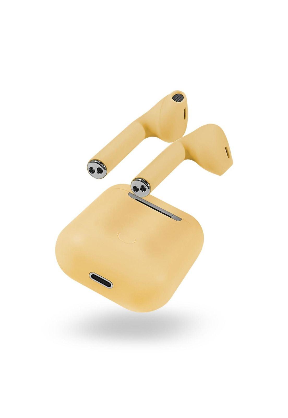 Audífonos Inalámbricos Bluetooth Táctil I12 Tws Amarillo-3