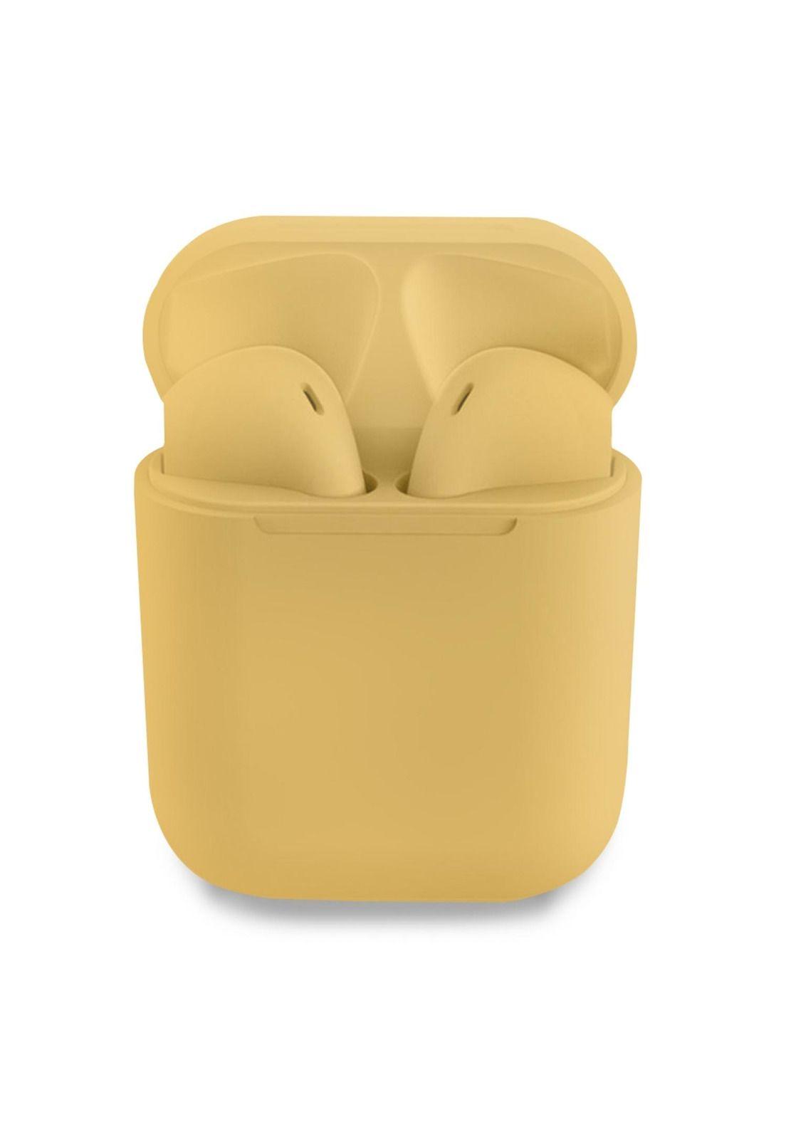 Audífonos Inalámbricos Bluetooth Táctil I12 Tws Amarillo-5