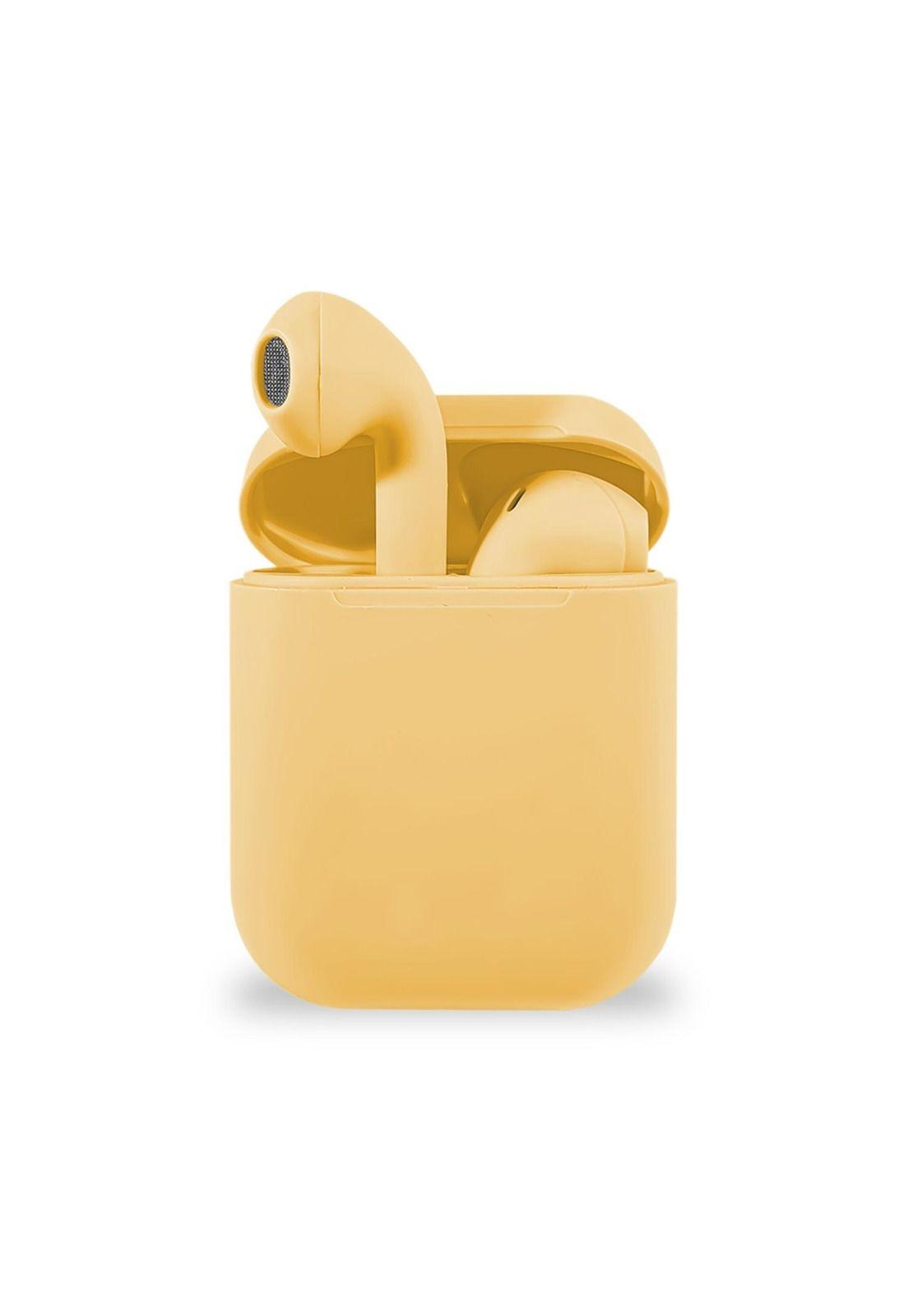 Audífonos Inalámbricos Bluetooth Táctil I12 Tws Amarillo-7