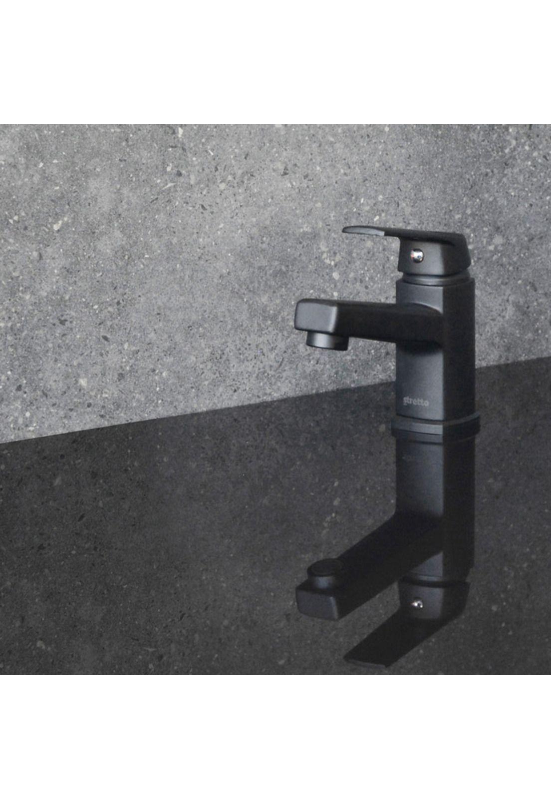 Llave Monomando Lavatorio Módena Negro-4