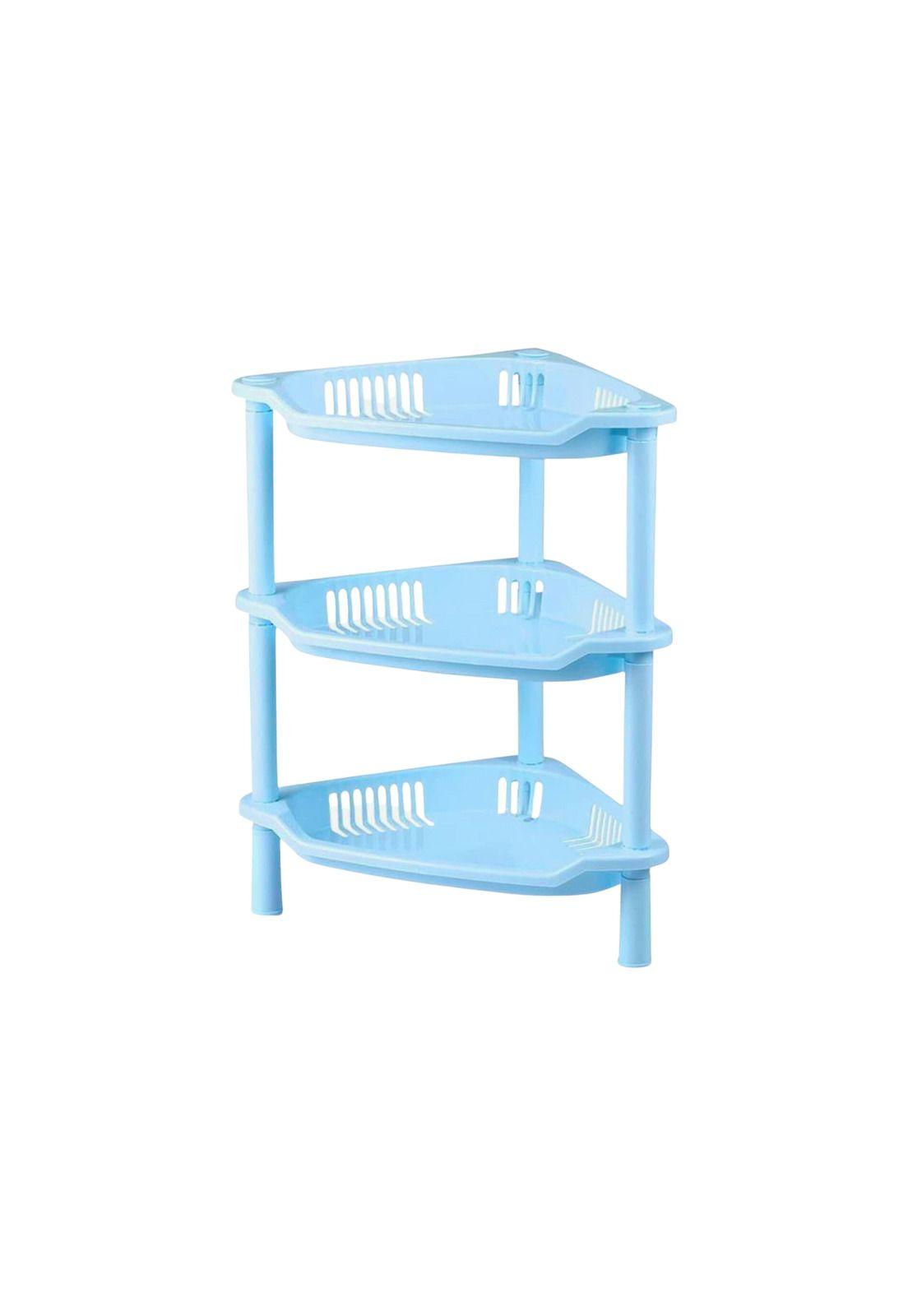 Estante Esquinero Organizador Baño 3 Niveles Azul-0