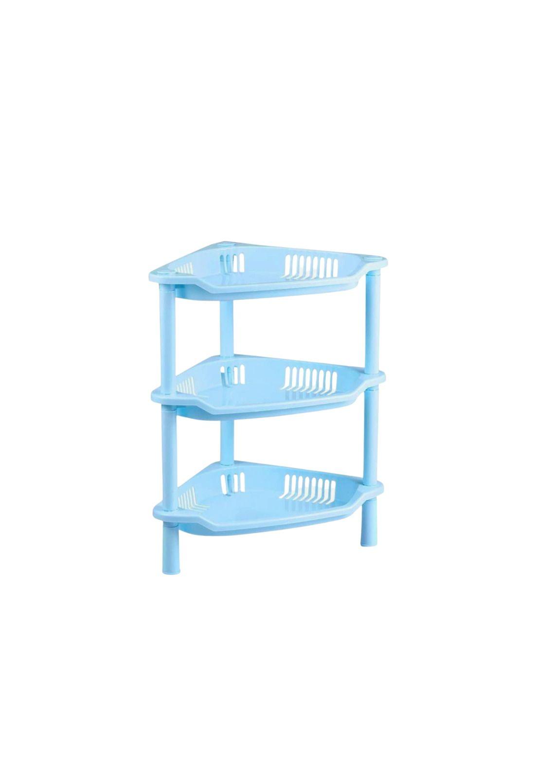 Estante Esquinero Organizador Baño 3 Niveles Azul-1