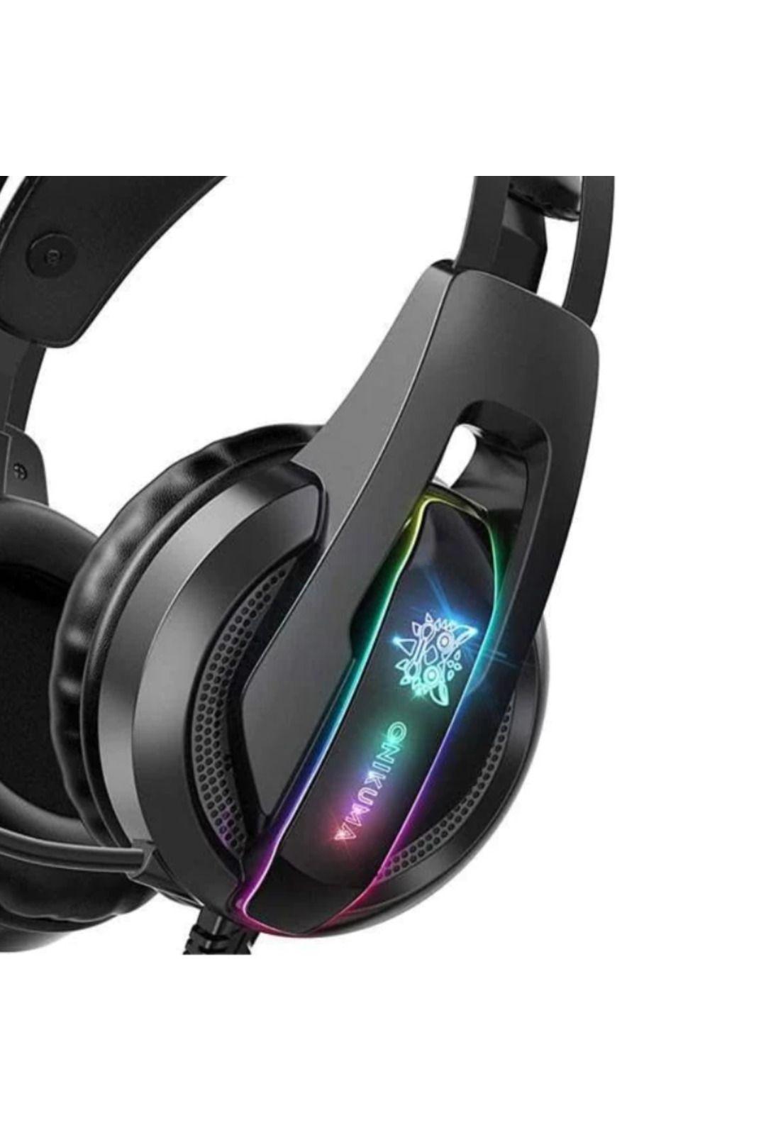 Audífonos Gamer Computador Luz LED Micrófono-3