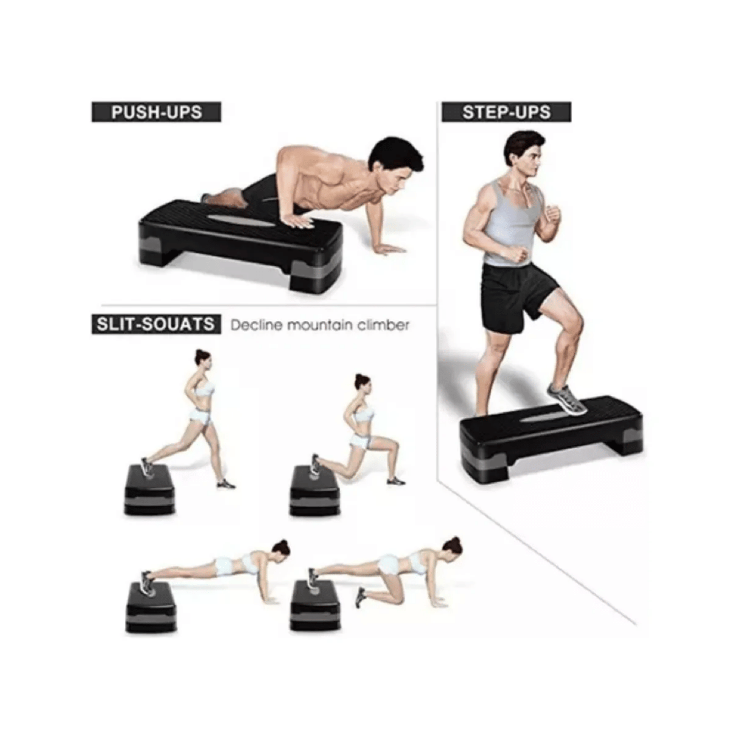 Step Aerobico Antideslizante Fitness Negro-4