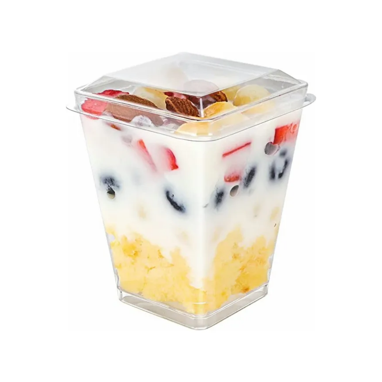 Pack 50 Pocillos Tapa 150 ML 4x5,8x9,5 CM Transparente-2