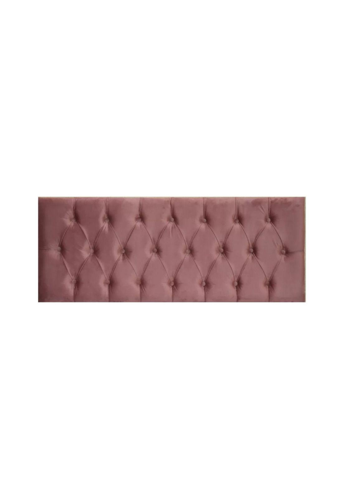 Respaldo Elegante 1 Plaza Capitone 105x60 CM Palo Rosa Felpa-0