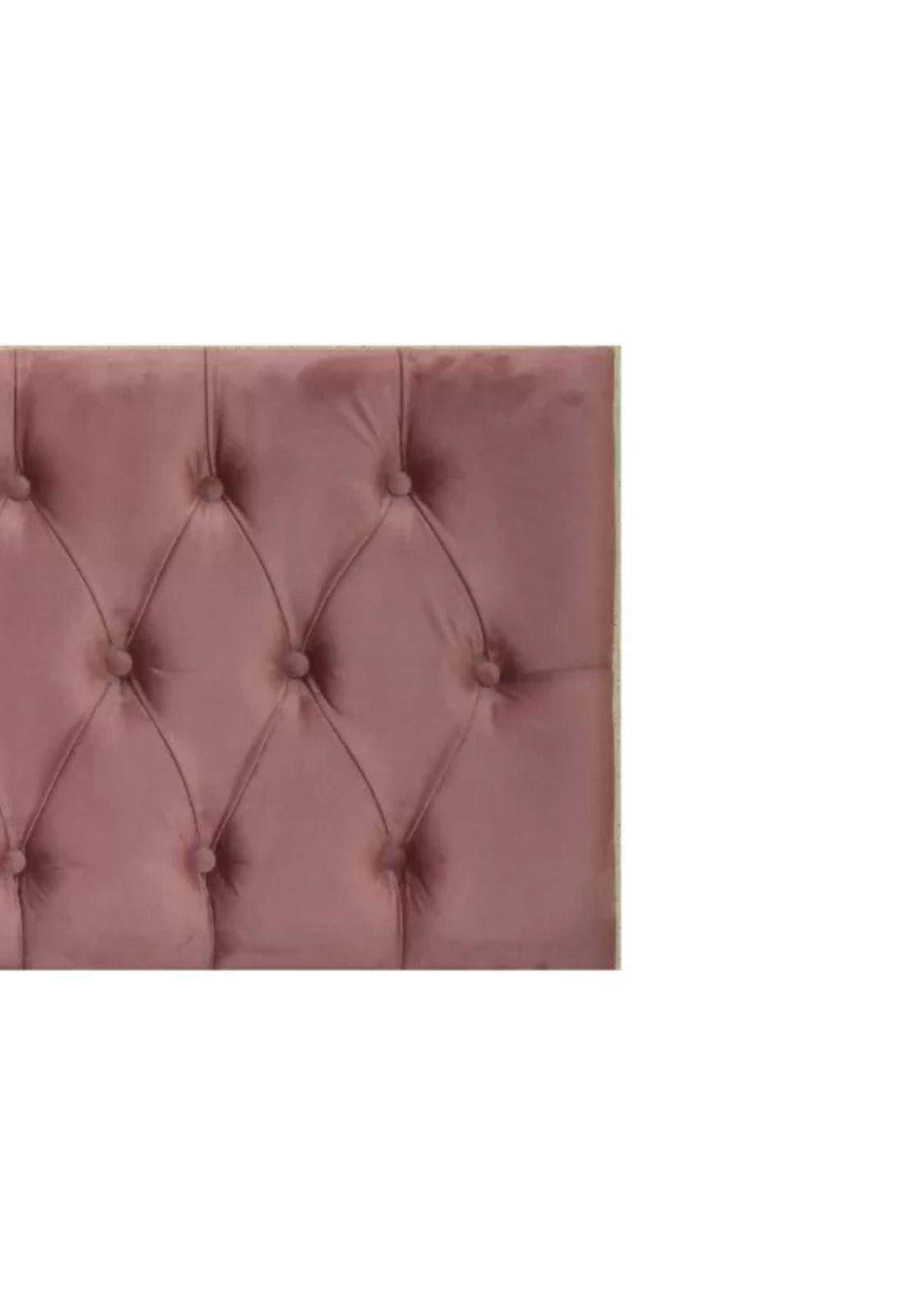 Respaldo Elegante 1 Plaza Capitone 105x60 CM Palo Rosa Felpa-2