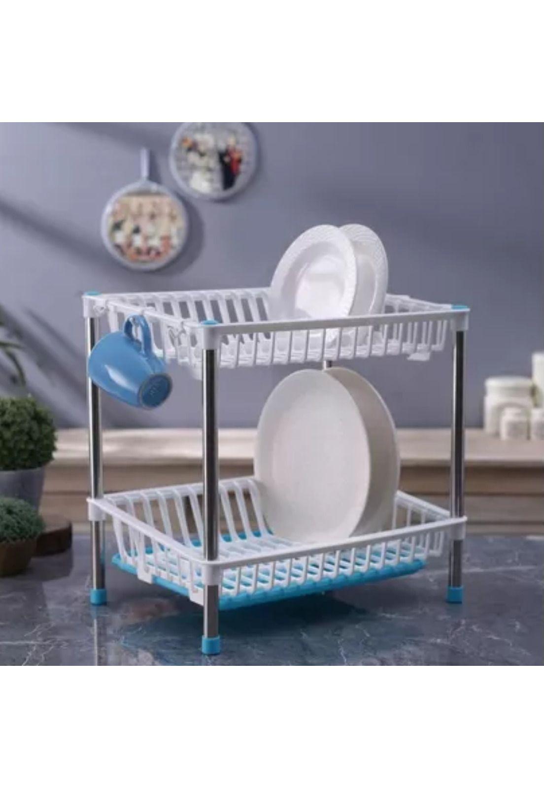 Seca Platos 2 Niveles Blanco 40x32x42 CM-3