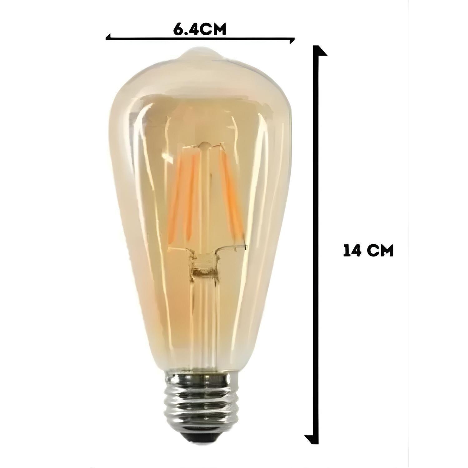 Pack 10 Ampolletas Filamento LED Retro Vintage Luz Cálida 4 Watt-3