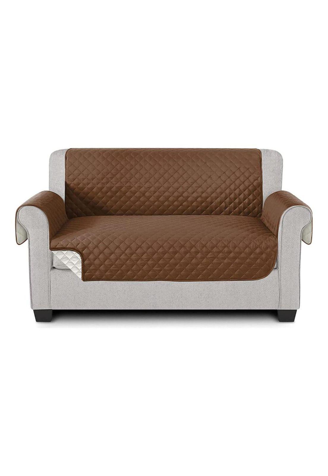 Funda Cobertor Protector Sofá Sillón 2 Cuerpos Café-0