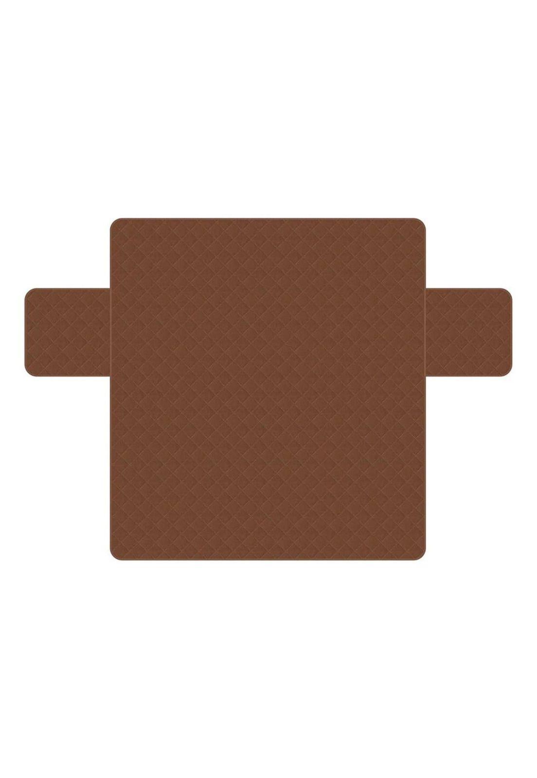 Funda Cobertor Protector Sofá Sillón 2 Cuerpos Café-3
