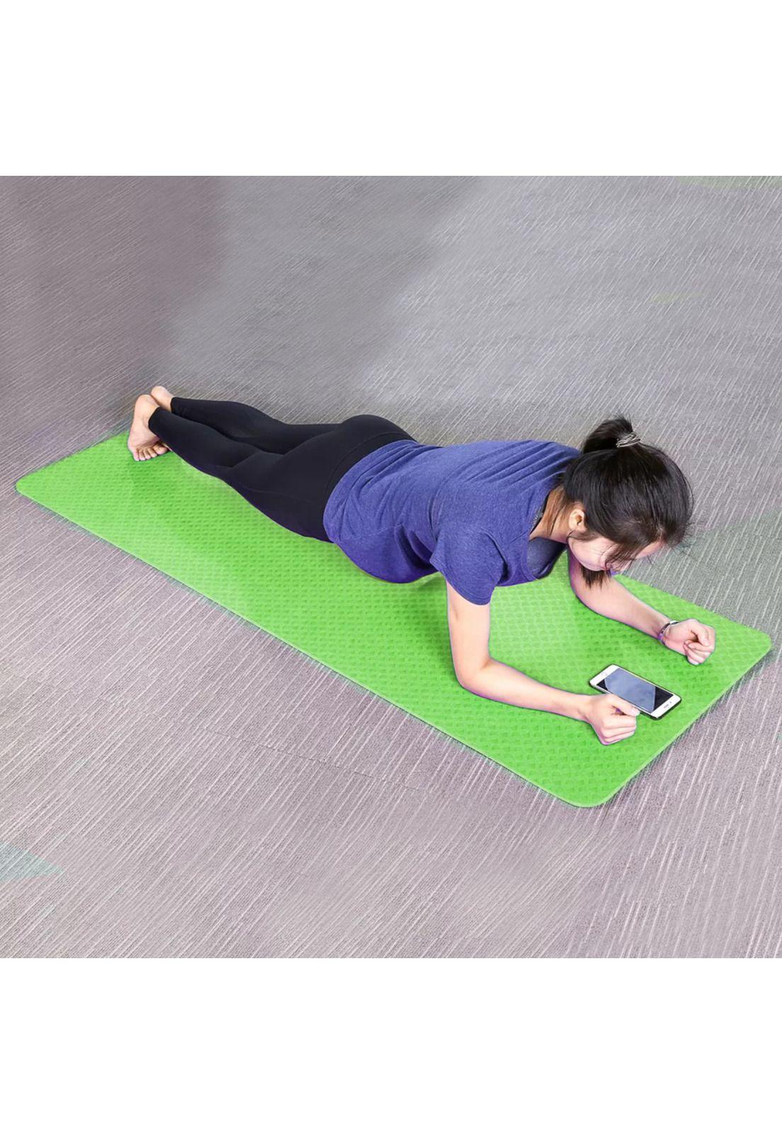 Mat Alfombrilla Yoga Pilates Ejercicio 8 MM Verde-6