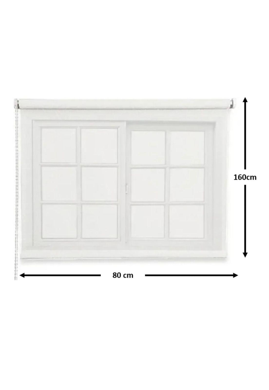 Cortina Roller Rustica Deluxe 80x160 CM Blanco-2