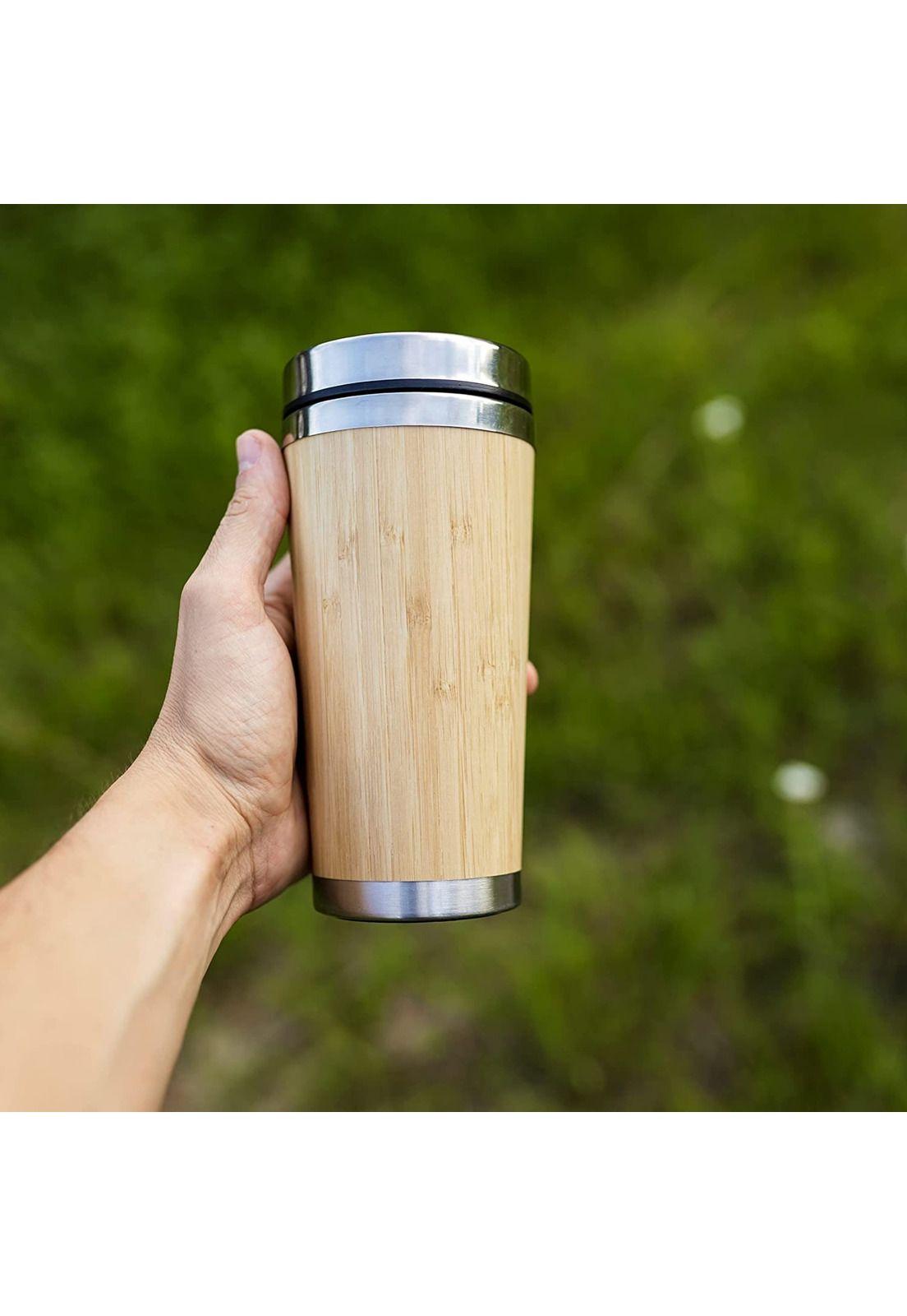 MUG Termo Bambú Acero Inoxidable 420 ML-5