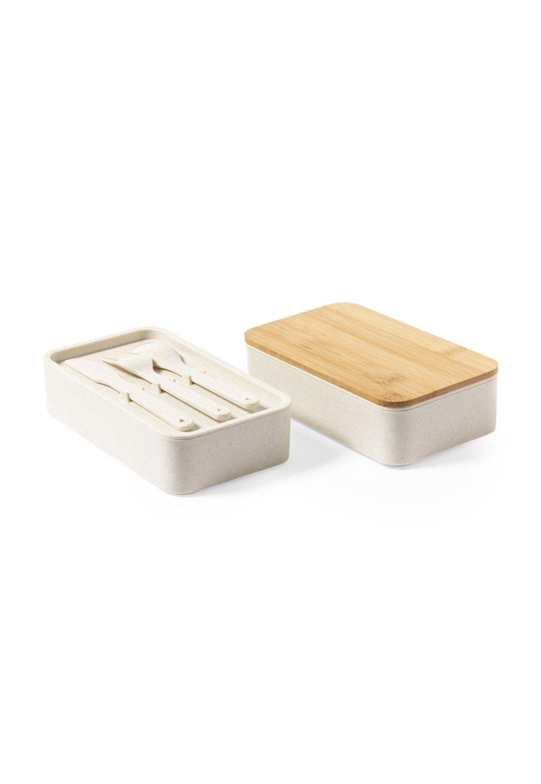 Contenedor Tupper Hermético Doble PP Bambú Bawar 1400 ML-2