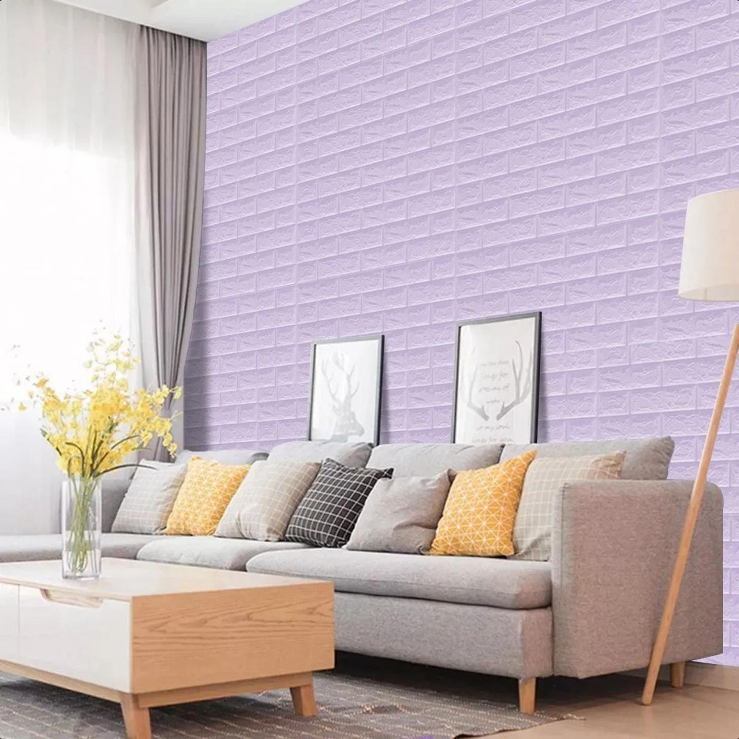 Pack 10 Pegatinas Pared Espuma 3D 70x77 CM Púrpura Claro-3