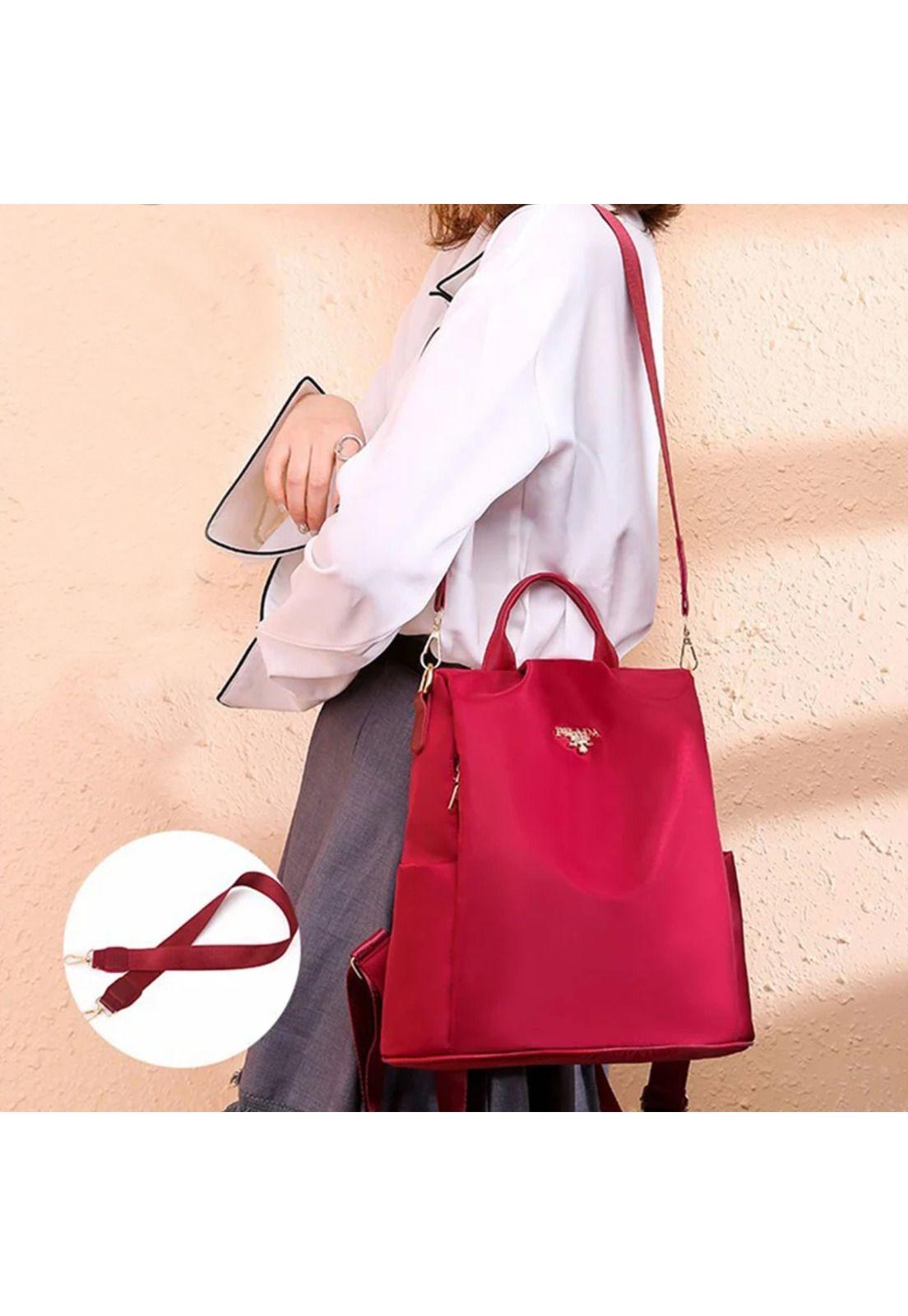 Cartera Mochila Multifuncional Impermeable 31x14 CM Rojo-4