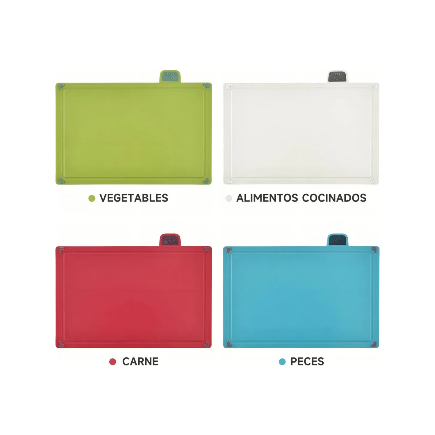 Pack 4 en 1 Tablas Picar Cocina 34x6,9x23,5 CM-2