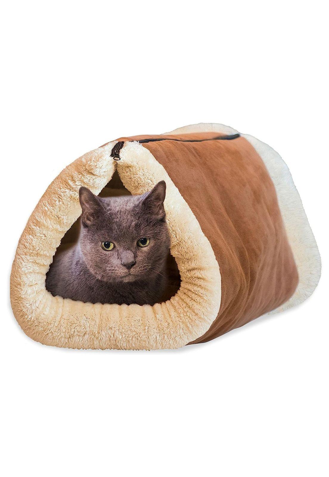 Cama Mascotas Túnel Gatos Lavable 2 En 1-3