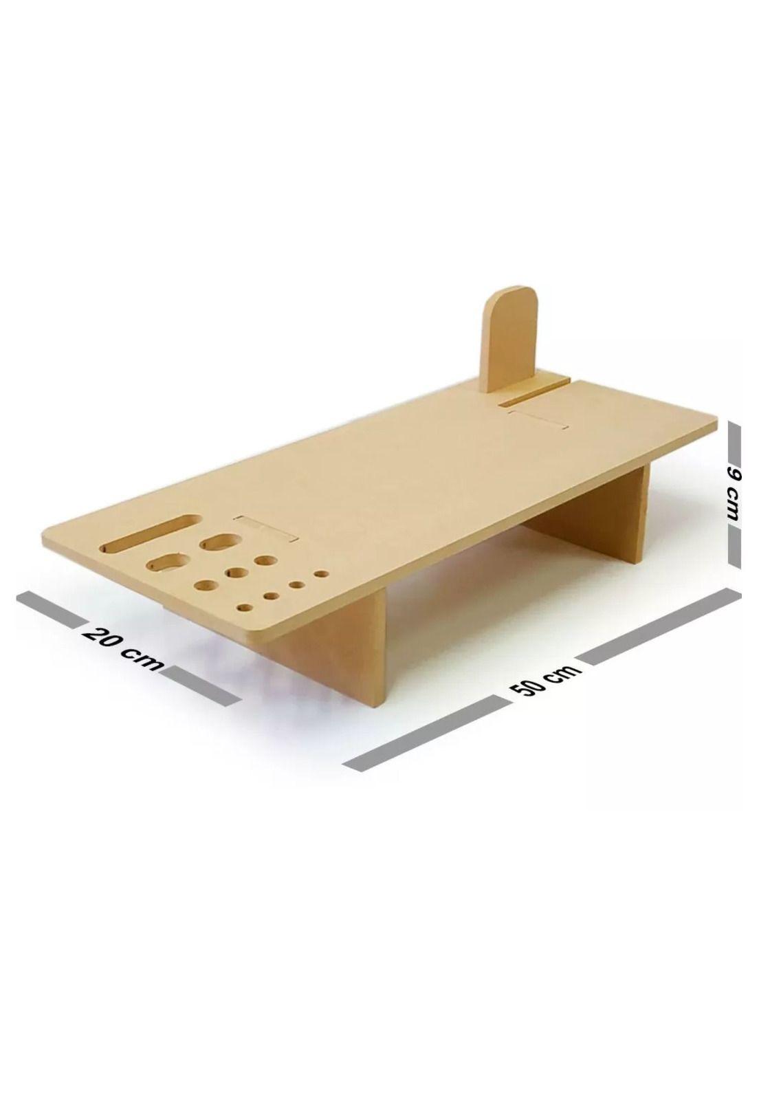 Organizador Escritorio Alzador Monitor Madera 50x20x9 CM-2