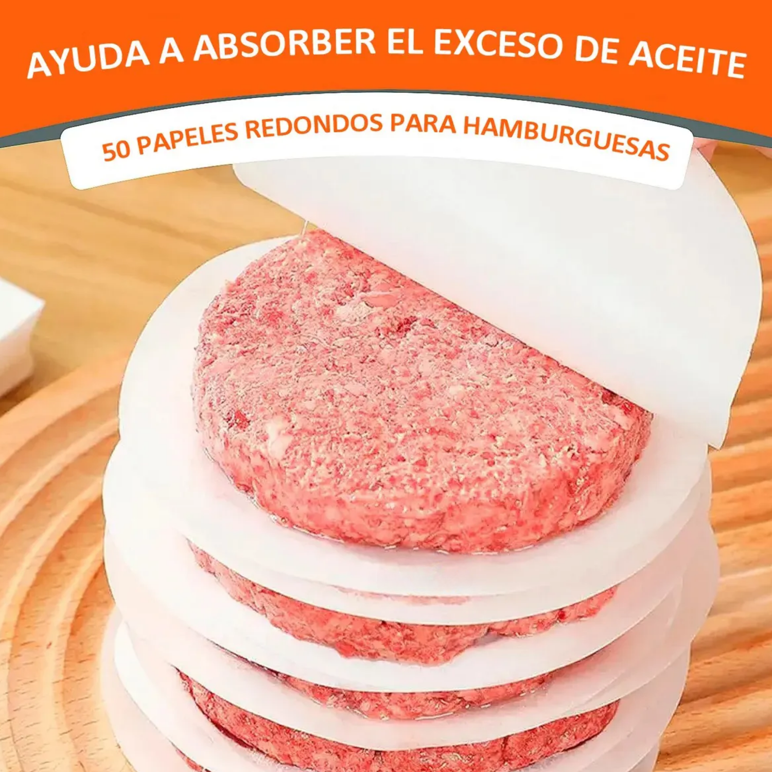 Set 4 Piezas Prensa Hamburguesa Acero Inoxidable-5